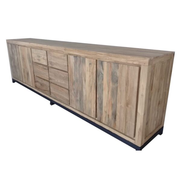 Sideboard 'Ricardol' 300x51x90 cm steel base leg