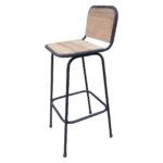 Bar stool ‘Ricardo’ 41x45x75_107 cm steel frame