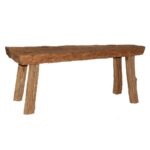 Teak bench ‘Rustic’ 110x30x46 cm without backrest