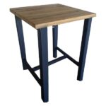 Square bar table 80 cm standing table Steel H leg