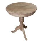 Wine table round ‘Butterfly’ 60x60x75 cm round ball leg decorative pillar